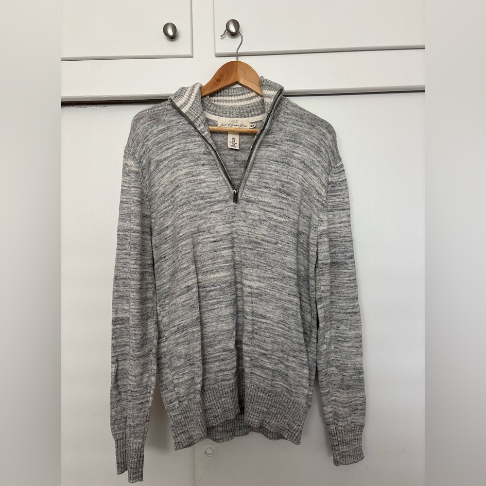 H&M LOGG Men’s Long Sleeve Quarter-zip Pullover Sweater Size Medium